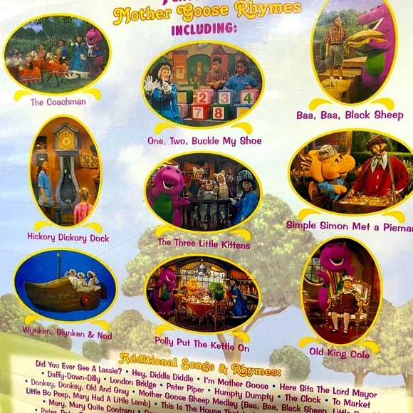 BARNEY THE PURPLE DINOSAUR VTG 1999 BARNEY’S RHYME TIME RHYTHM VHS IN CASE FUN! - Picture 3 of 9